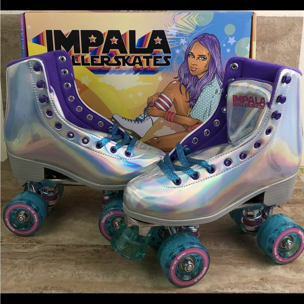 Impala Sidewalk Quad skate Roller Skates Holographic Size 6